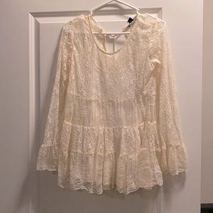 White lace long sleeve